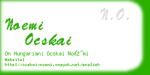 noemi ocskai business card